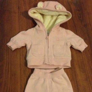 Baby Gap Infant Girls Bear Sweat Two Piece Outfit
